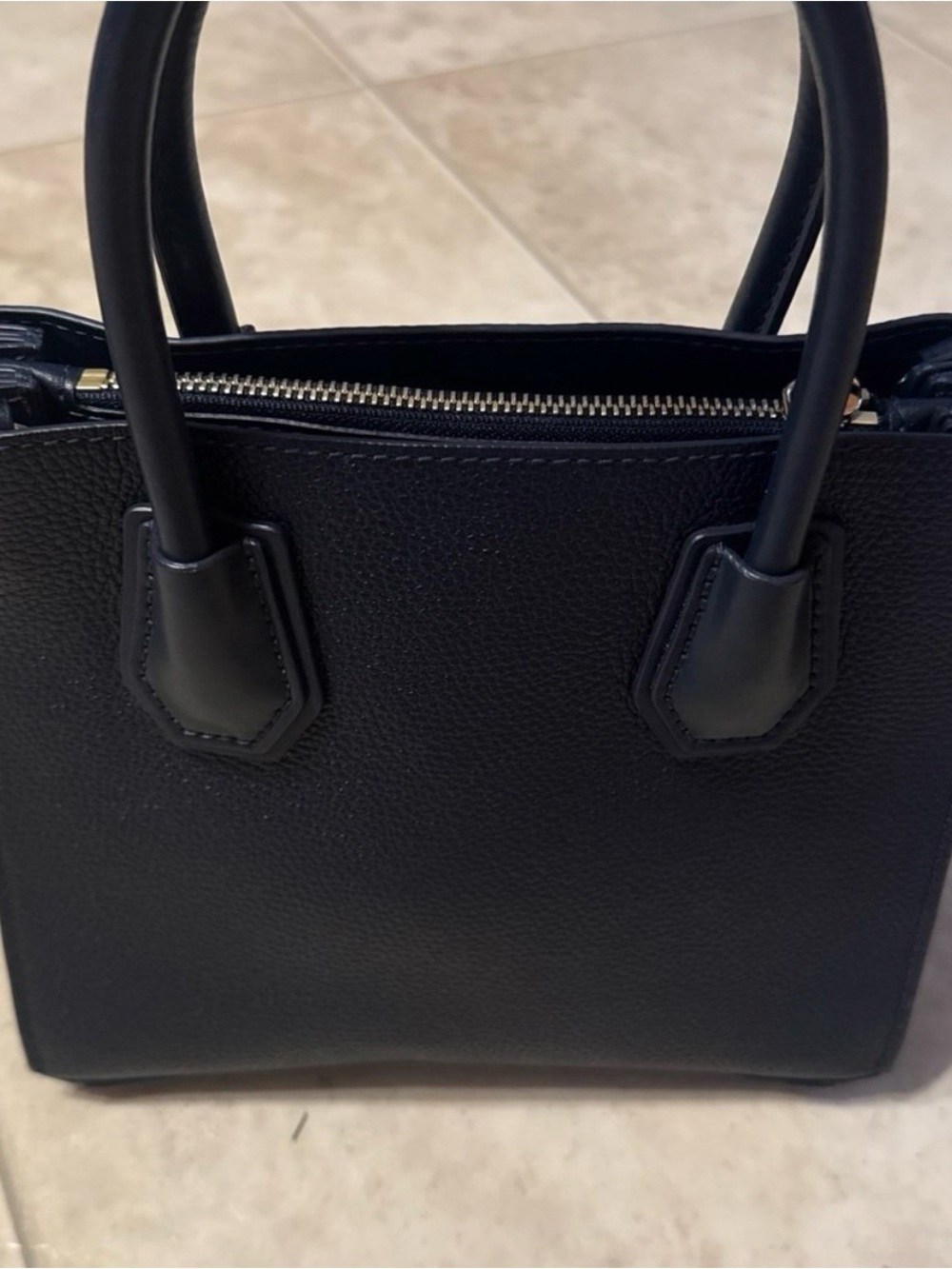 Michael Kors Black Leather MeMini Satchel with Gold Hardware - Picture 5 of 7